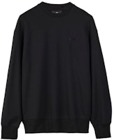 Y-3 Black Logo Print Crewneck Oversized Sweatshirt IV5580 Y-3 Black Logo Print Crewneck Oversized Sweatshirt IV5580