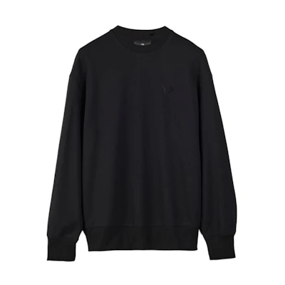 Y-3 Black Logo Print Crewneck Oversized Sweatshirt IV5580