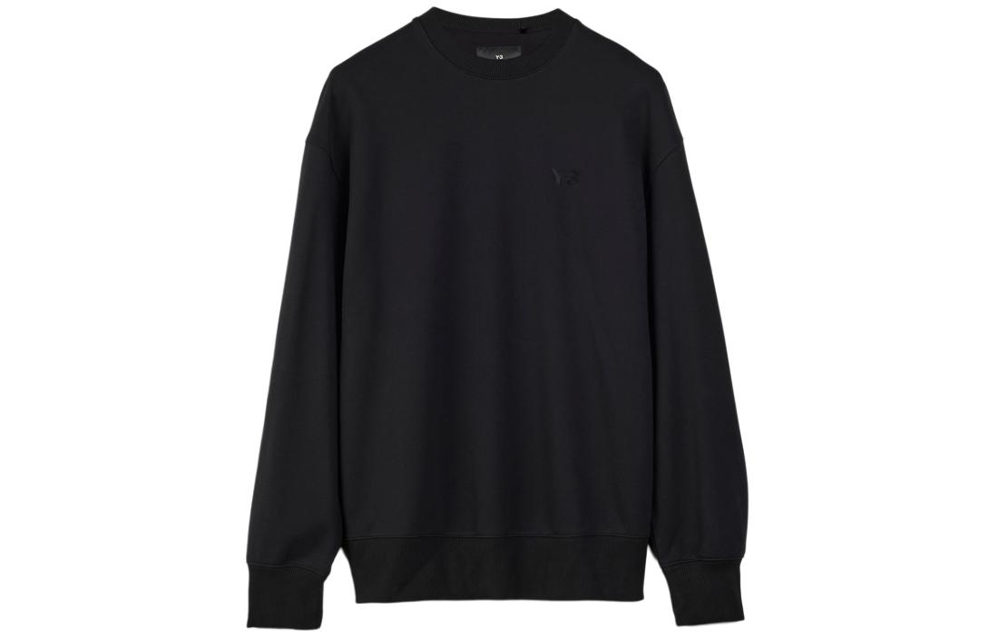 Order Y-3 黑色標誌印花寬鬆圓領衛衣 IV5580