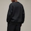 Shop Y-3 黑色標誌印花寬鬆圓領衛衣 IV5580