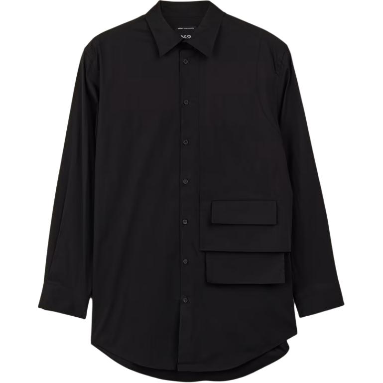 Y-3  Black Long Sleeve Casual Loose-Fit Shirt Minimalist Style JF3024 圖 2
