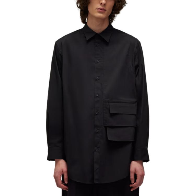 Y-3  Black Long Sleeve Casual Loose-Fit Shirt Minimalist Style JF3024 圖 4