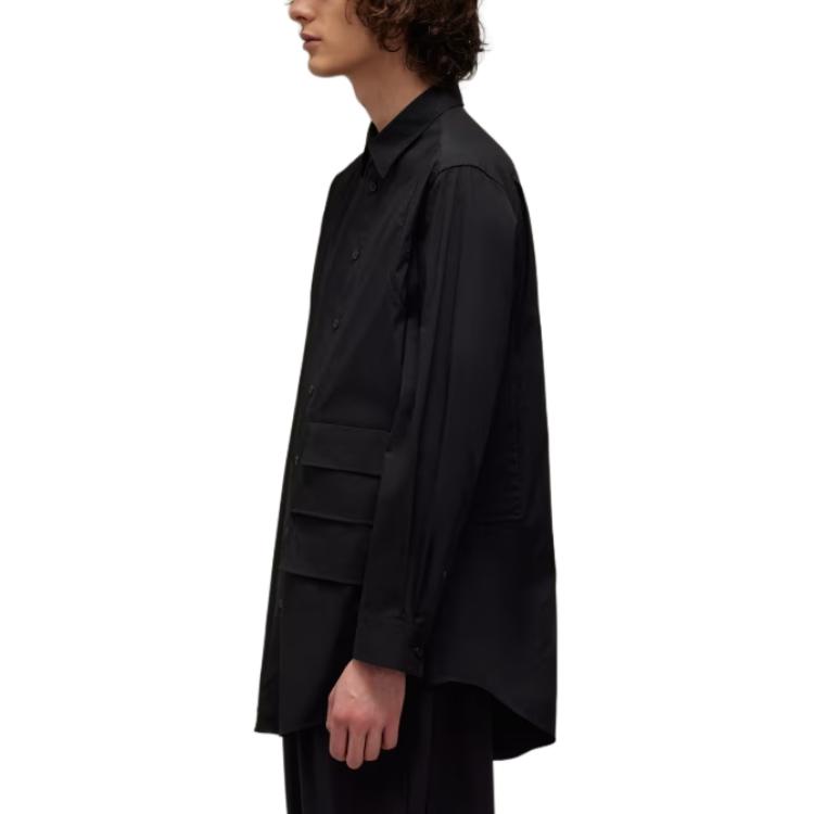 Y-3  Black Long Sleeve Casual Loose-Fit Shirt Minimalist Style JF3024 圖 5
