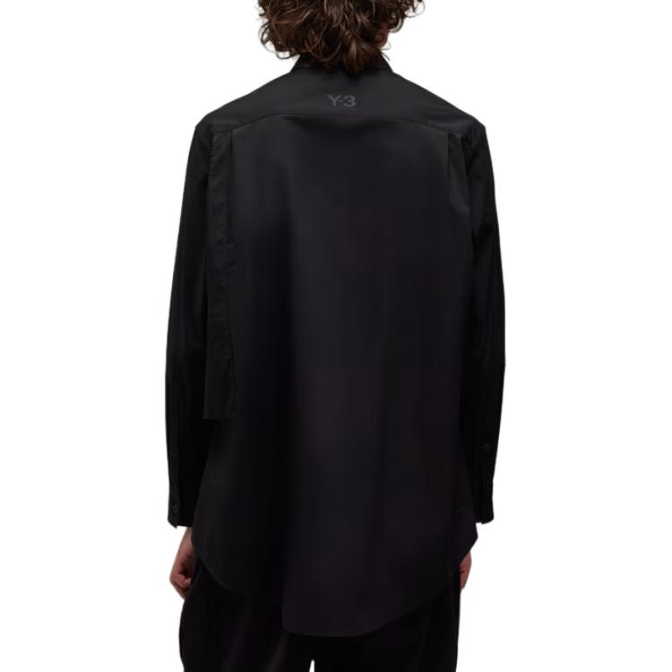 Y-3  Black Long Sleeve Casual Loose-Fit Shirt Minimalist Style JF3024 圖 6