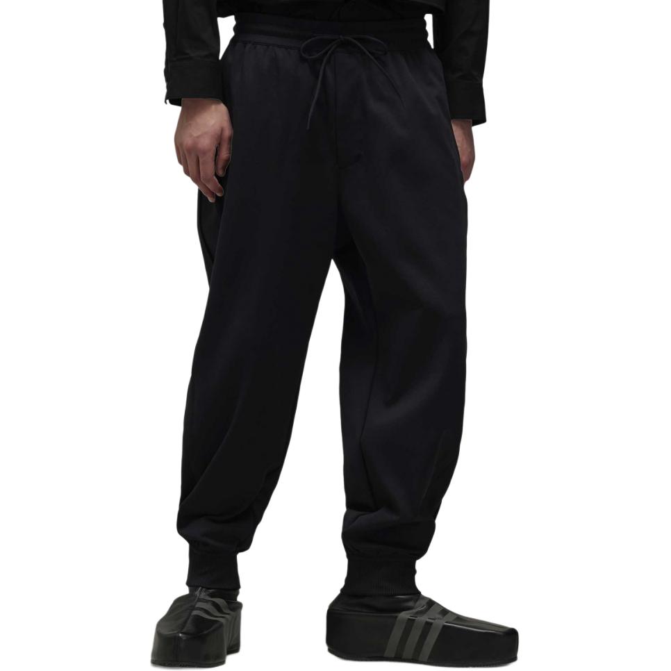 Y-3  Black Loose Fit Drawstring Casual Pants. IW0062