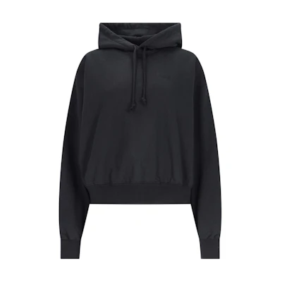 Y-3 Black Loose Fit Hoodie Pullover Long Sleeve Sweatshirt. JD9790