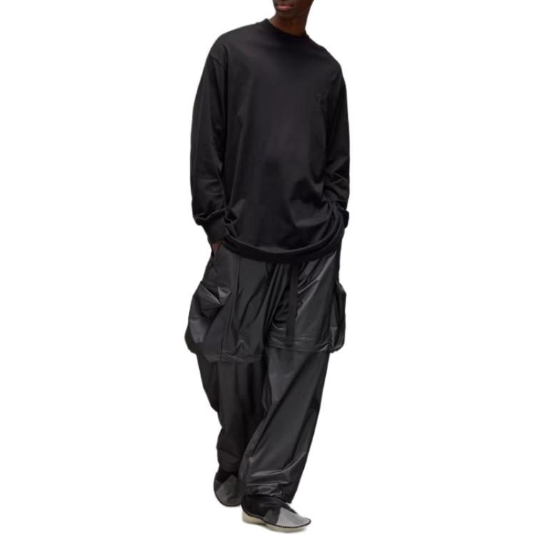 Lookbook Y-3 黑色寬鬆長褲附大口袋和腰帶 IR6250