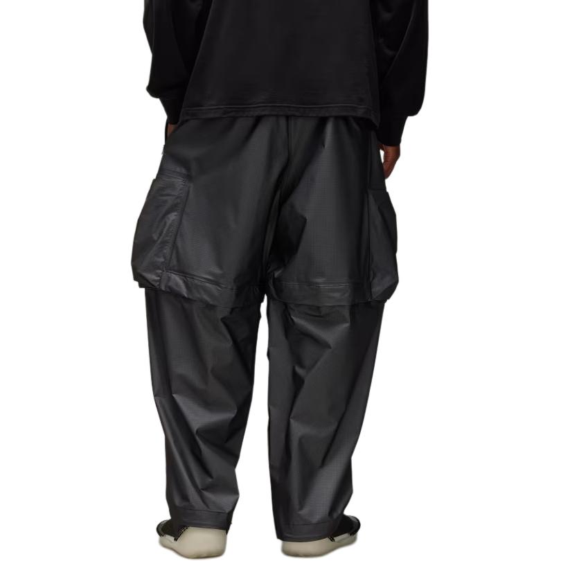 Details for Y-3 黑色寬鬆長褲附大口袋和腰帶 IR6250