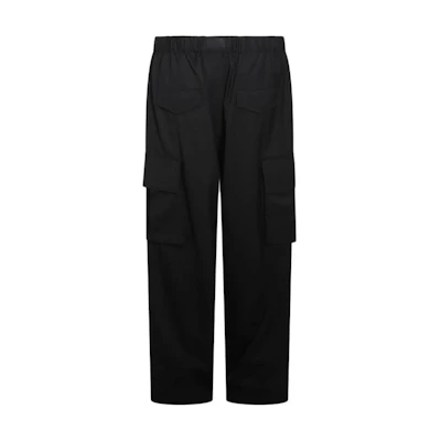 Y-3 Black Loose Fit Straight-Leg Zipper Pants IW7453