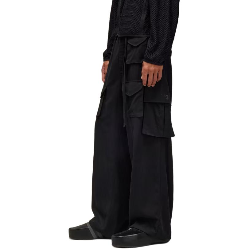 Shop Pantalones Negros Y-3 Rectos de Pierna Ancha con Cremallera. IW7453