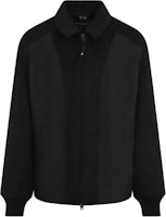 Y-3 Black Loose Fit Zip-Up Jacket with Splicing Design. IW7505 Y-3 Black Loose Fit Zip-Up Jacket with Splicing Design. IW7505