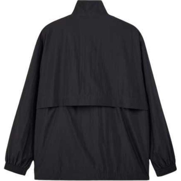 Lookbook Y-3  Black Nylon Shell 1/2 Zip 3-Stripe High Collar Loose Jacket. JD9796