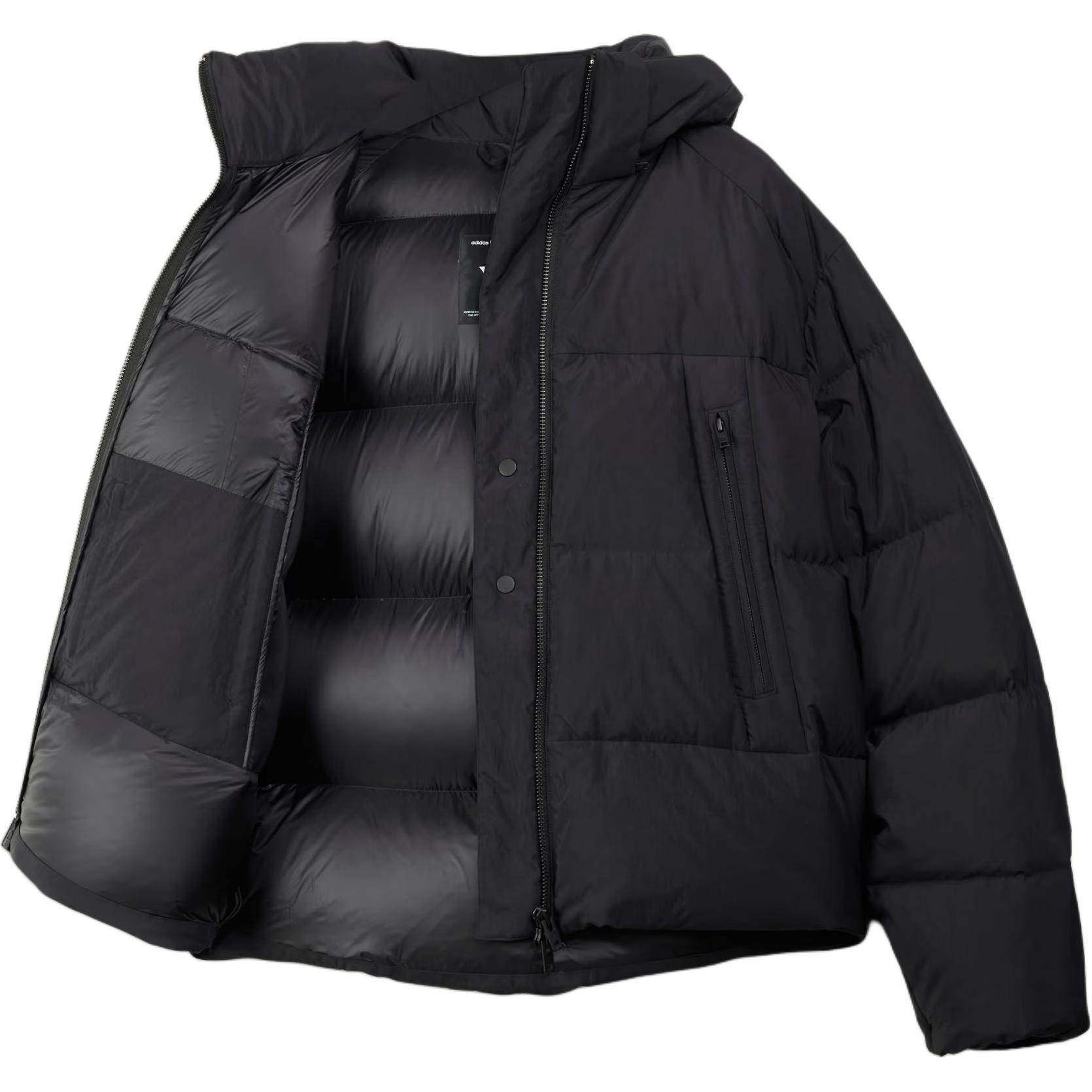 Y-3  Black Solid Color Hoodie Zip-Up Loose Jacket IW0067