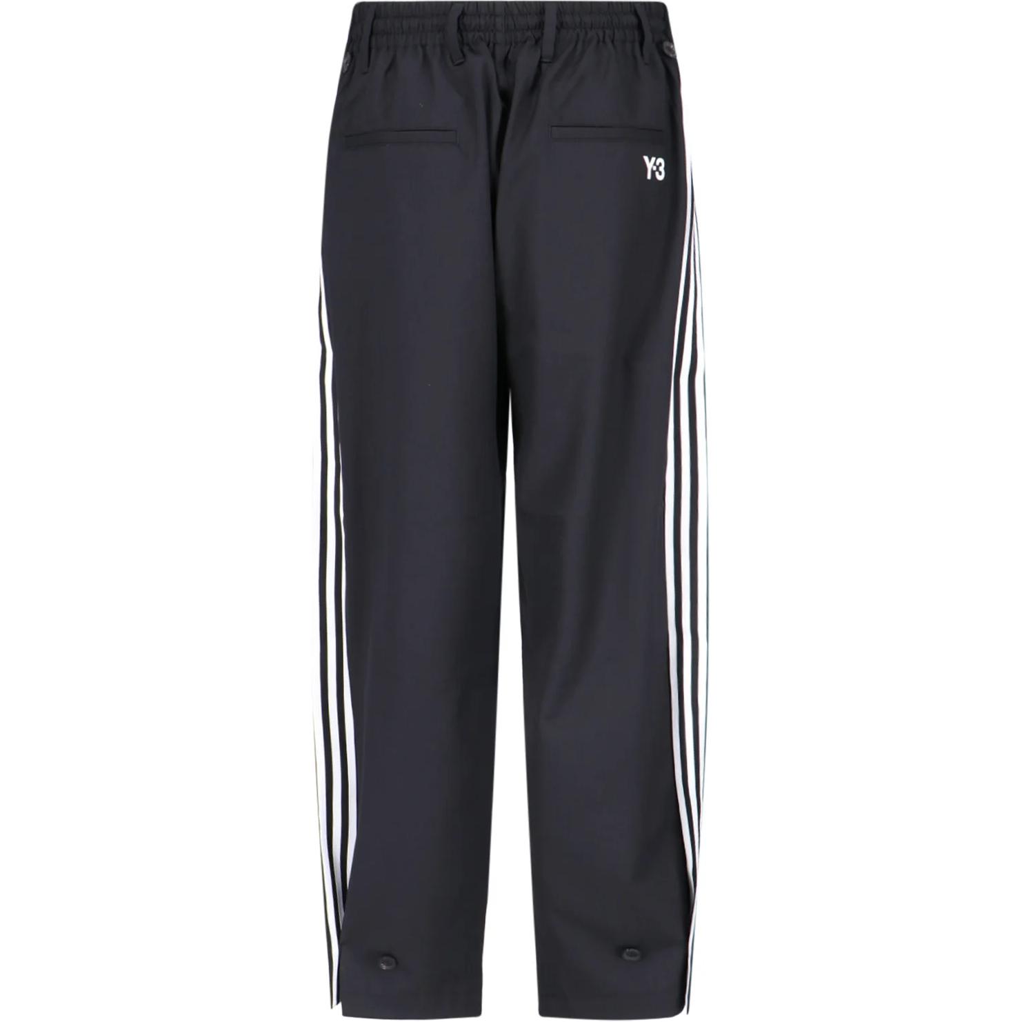 Y-3  Black Solid Color Mid-Rise Loose Fit Drawstring Casual Pants IW7463