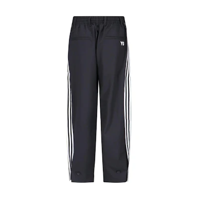 Y-3 Black Solid Color Mid-Rise Loose Fit Drawstring Casual Pants IW7463