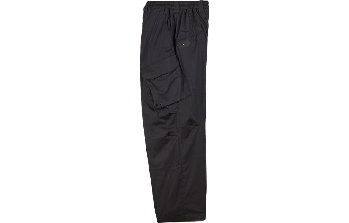 Y-3  Black Solid Pocket Relaxed Straight-Leg Track Pants. H63028