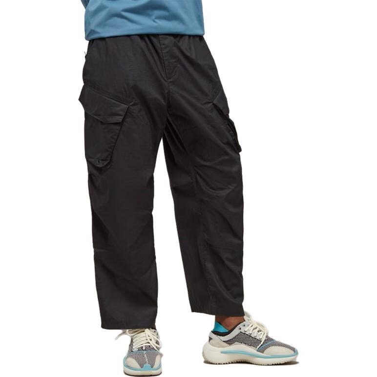 Lookbook Y-3 블랙 솔리드 포켓 릴랙스드 스트레이트 트랙 팬츠. H63028