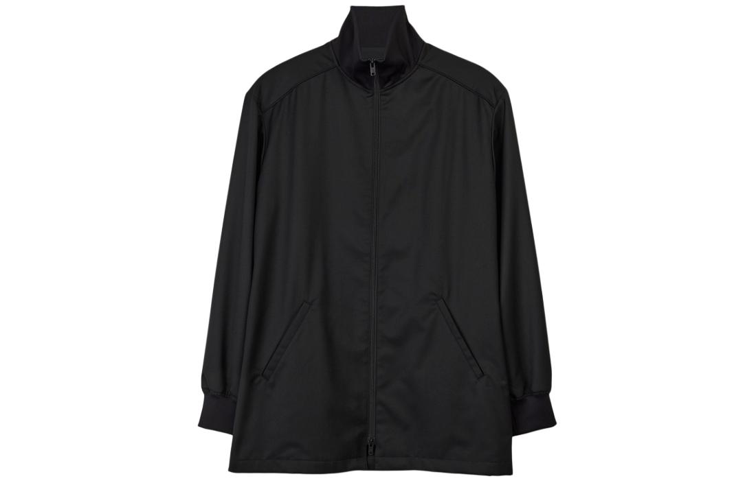 Y-3  Black Stand Collar Zip Pocket Jacket. IN8704