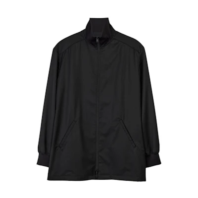 Y-3 Black Stand Collar Zip Pocket Jacket. IN8704