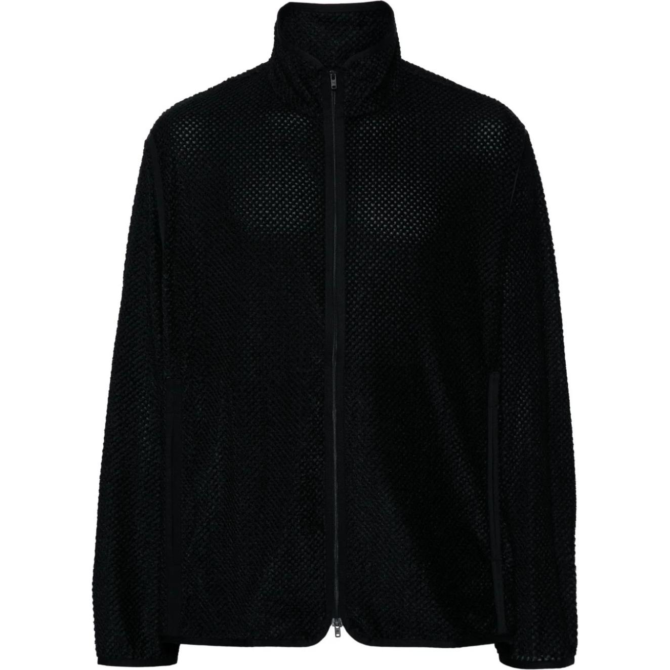 Order Y-3  Black Zip-Up Jacket with Iconic Three-Stripes Design. IW7496