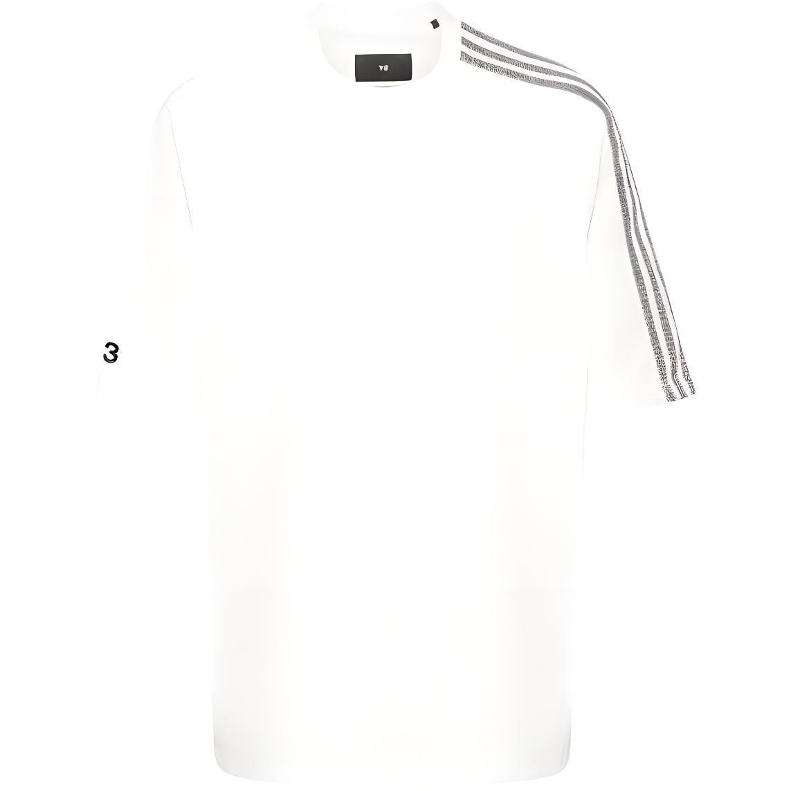 Order Camiseta Blanca de Manga Corta Y-3 Colorblock a Rayas Crewneck IV5625