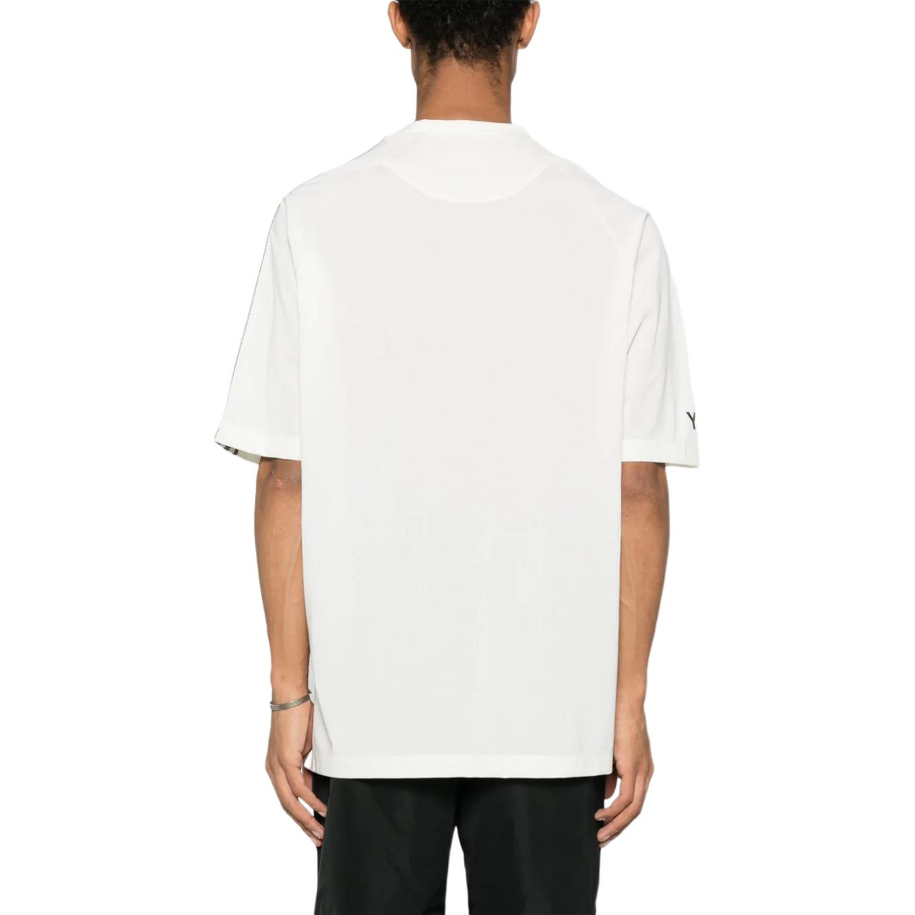 Purchase Camiseta Blanca de Manga Corta Y-3 Colorblock a Rayas Crewneck IV5625