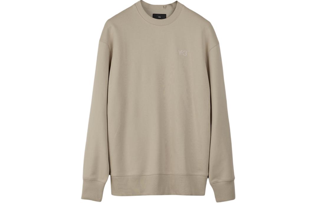 Y-3  Crewneck Oversized Solid Long-Sleeve Sweatshirt Light Brown IV5581