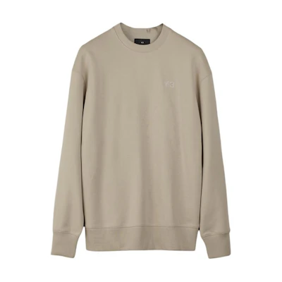 Y-3 Crewneck Oversized Solid Long-Sleeve Sweatshirt Light Brown IV5581