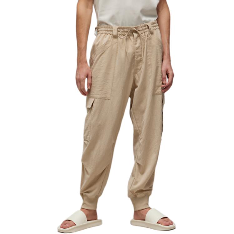 Lookbook Y-3  Elastic Waist Straight Pocket Jogger Pants Light Brown. IV7842
