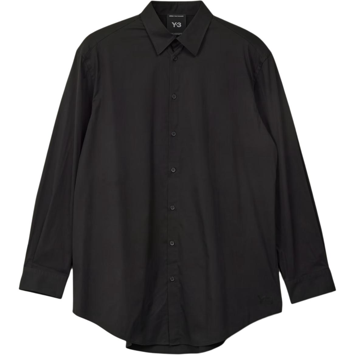 Y-3  Graphic Button-Up Long Sleeve Loose Shirt Black. JE9274