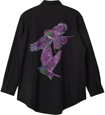 Y-3 Graphic Button-Up Long Sleeve Loose Shirt Black. JE9274 Lookbook Y-3 Graphic Button-Up Long Sleeve Loose Shirt Black. JE9274