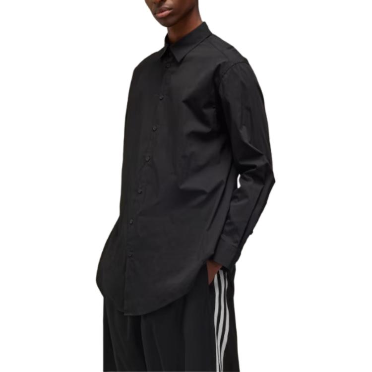 Purchase Y-3  Graphic Button-Up Long Sleeve Loose Shirt Black. JE9274