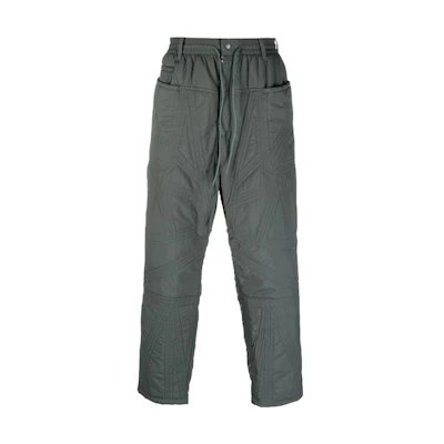 Y-3 Green Slim Tapered Zipper Casual Pants. IP7941