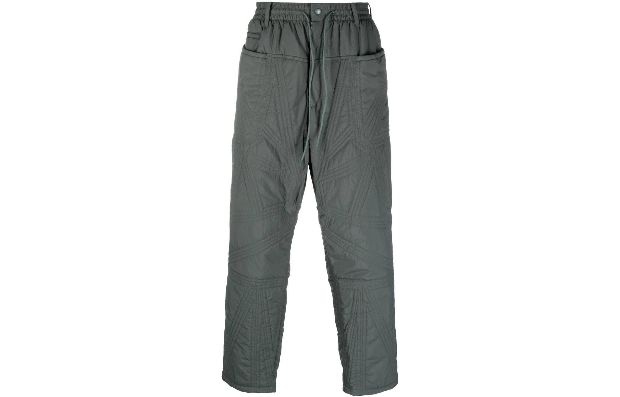 Y-3  Green Slim Tapered Zipper Casual Pants. IP7941 圖 2