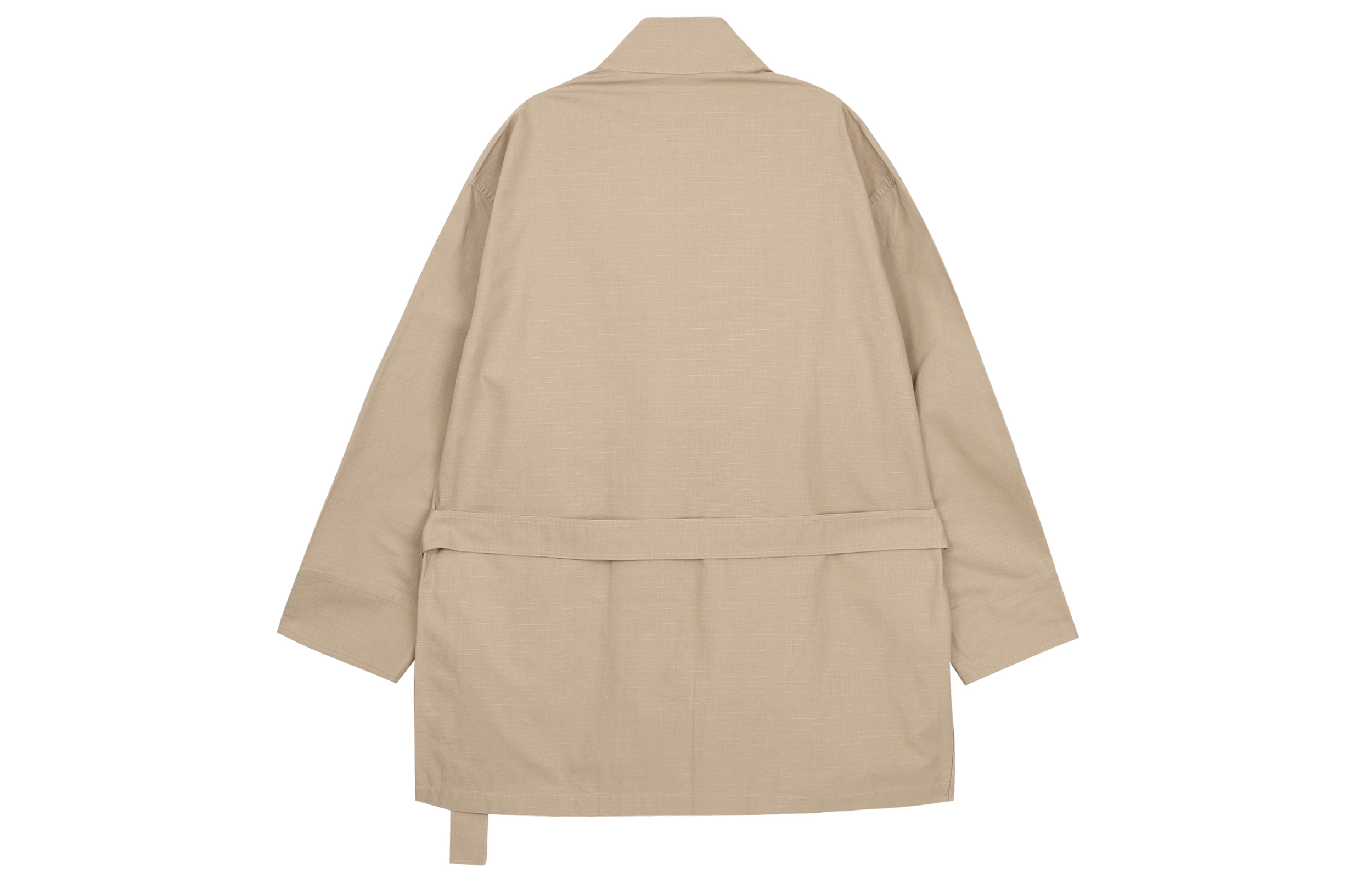 Lookbook Y-3  Khaki Full-Zip High Collar Jacket with Multi-Zipper Design. GK4796