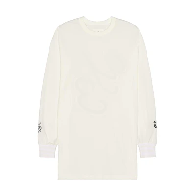 Y-3 Long-Sleeve Crewneck Tee with Logo Print IQ2147