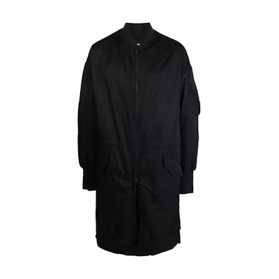 Y-3 Long Baseball Collar Jacket Black Long Sleeve Casual Outerwear IP7932
