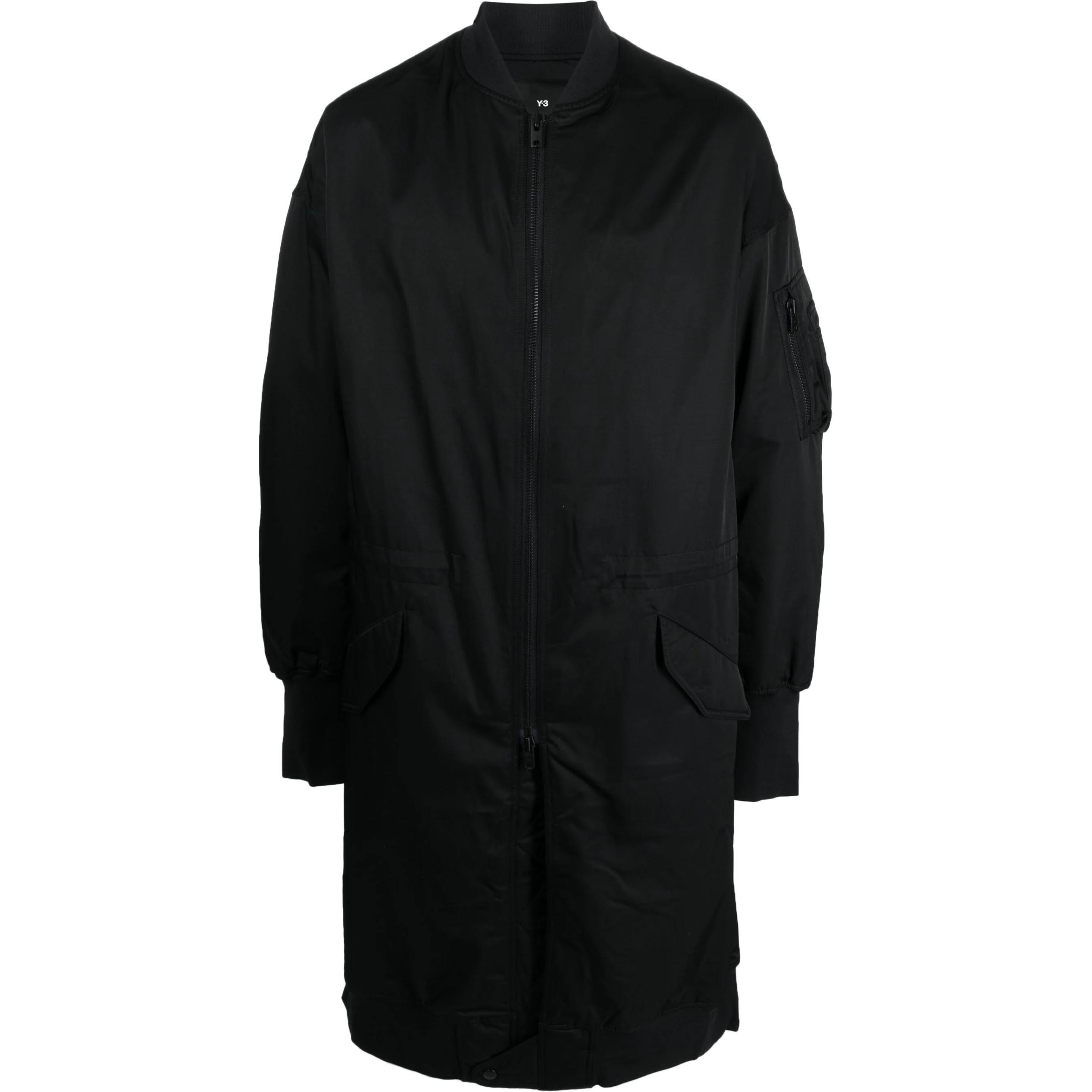 Order Chaqueta Negra Y-3 con Cuello de Béisbol Manga Larga Ropa Casual Exterior IP7932