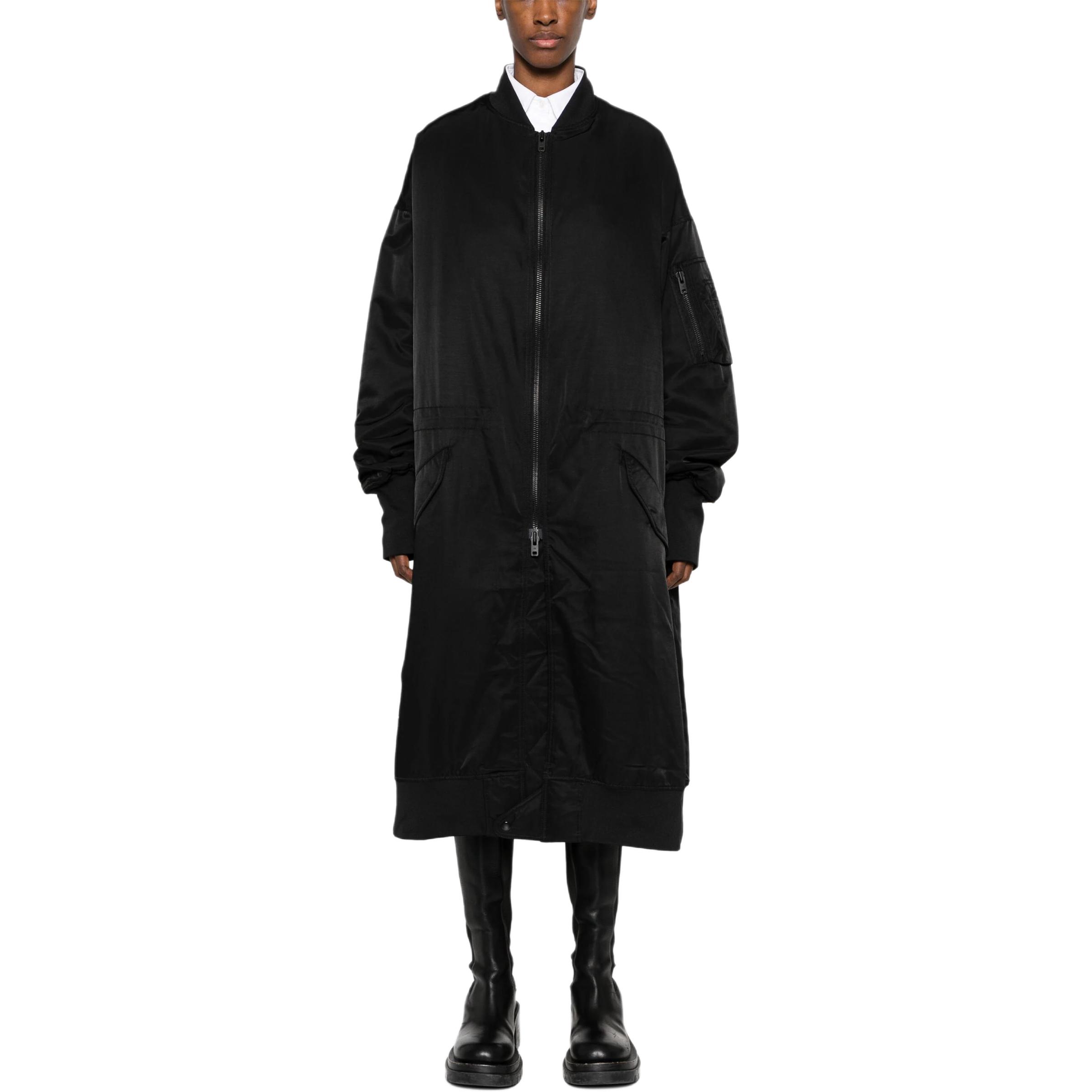 Lookbook Chaqueta Negra Y-3 con Cuello de Béisbol Manga Larga Ropa Casual Exterior IP7932