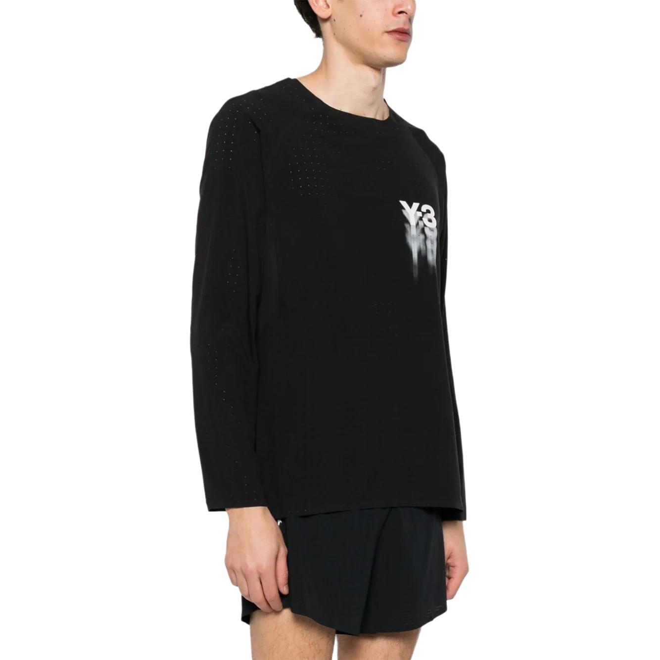 Purchase Y-3 ルーズフィット デジタルプリント ブラック クルーネック Tシャツ IN8744