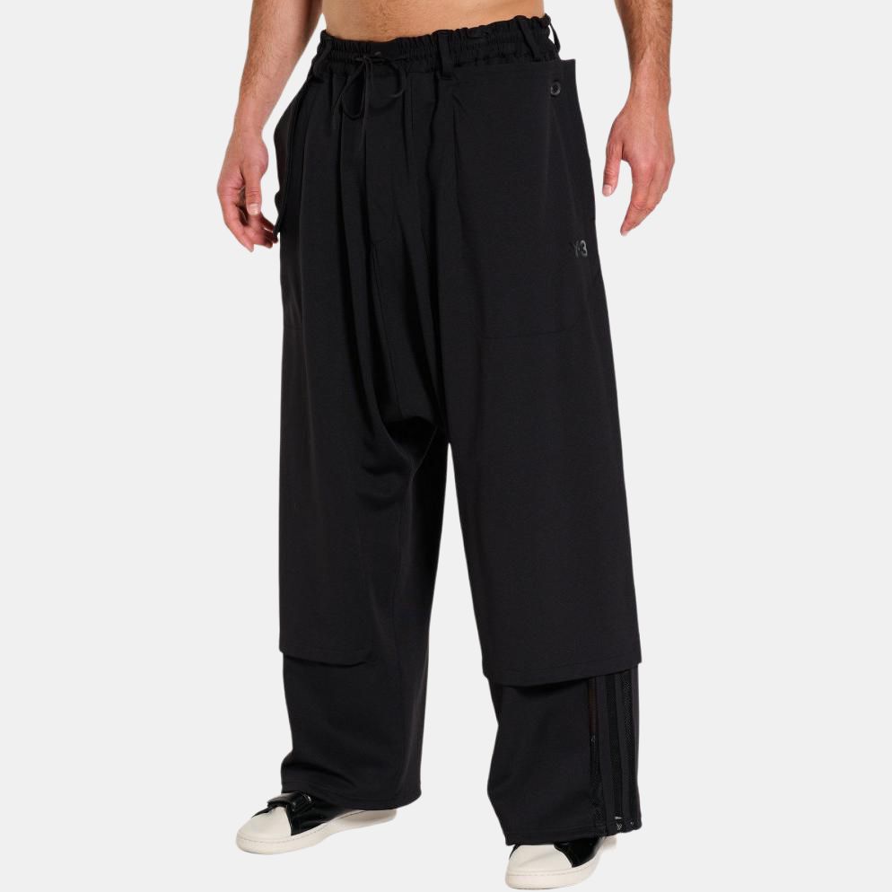 Shop Y-3 Seluar Santai Hitam Longgar Mid-Rise dengan Tali Pinggang. JN4990