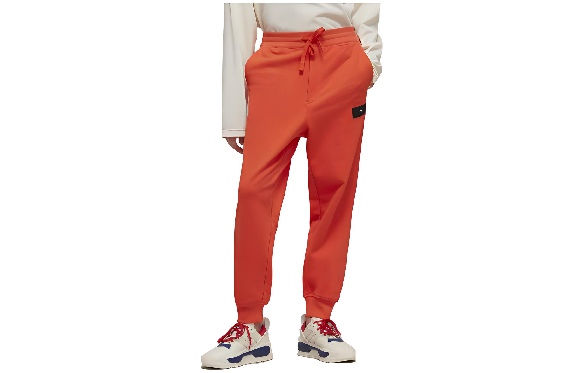 Y-3  Organic Cotton Terry Cuffed Jogger Pants Orange Color. IB4810