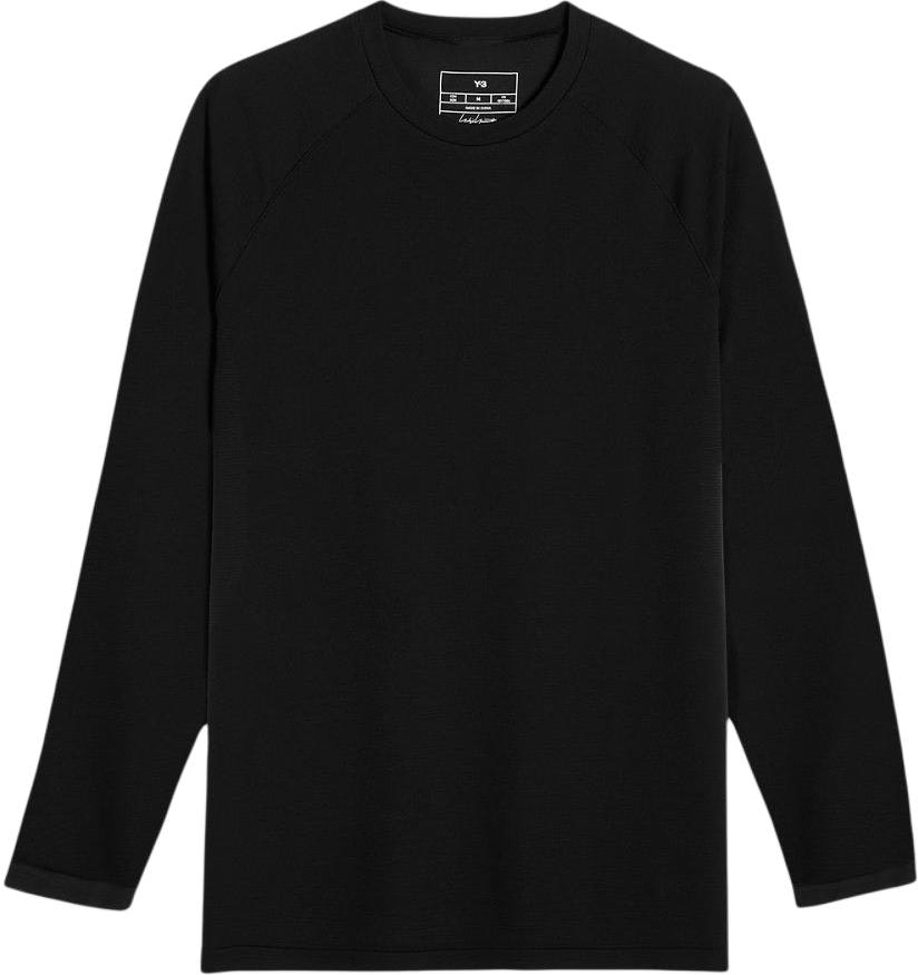 y-3-oversized-solid-black-long-sleeve-pullover-crewneck-tee-jn-7834
