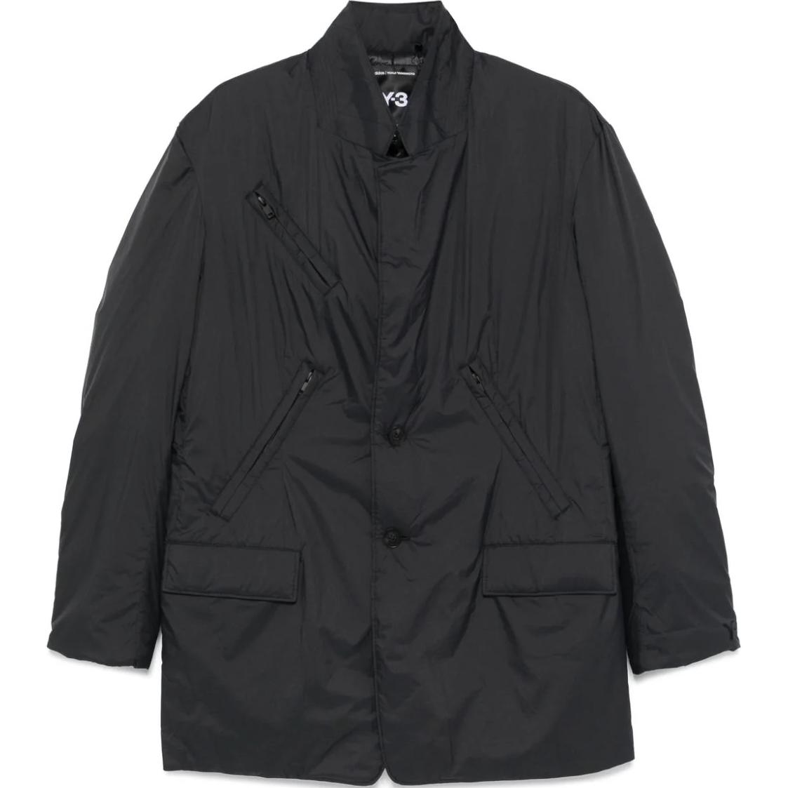Y-3  Single-Breasted Stand Collar Long Sleeve Jacket Black. IW7492