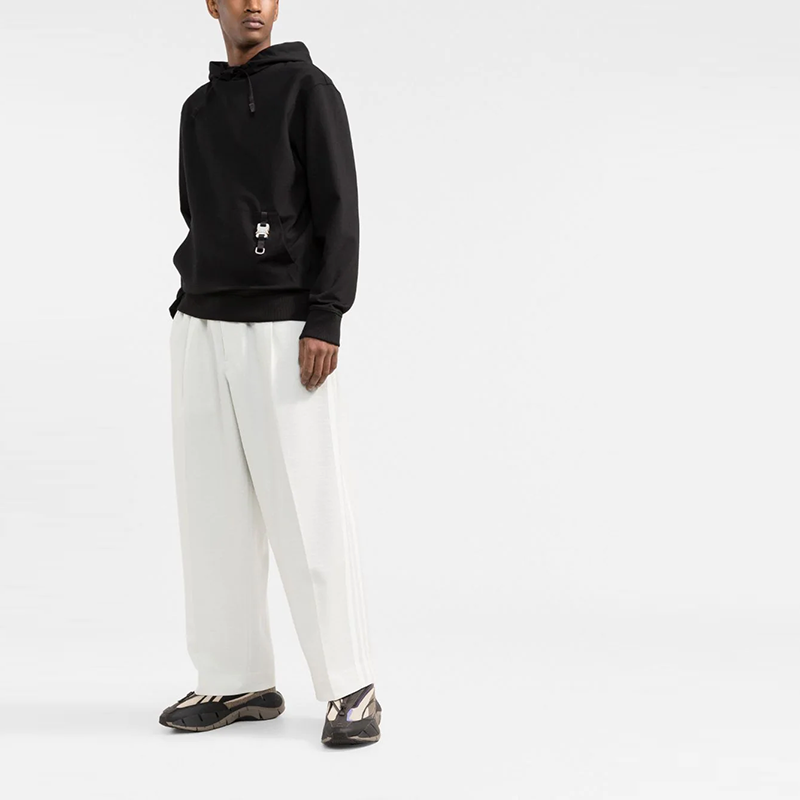 Shop Y-3 Celana Santai Lurus Longgar Lipit Warna Polos HG6081