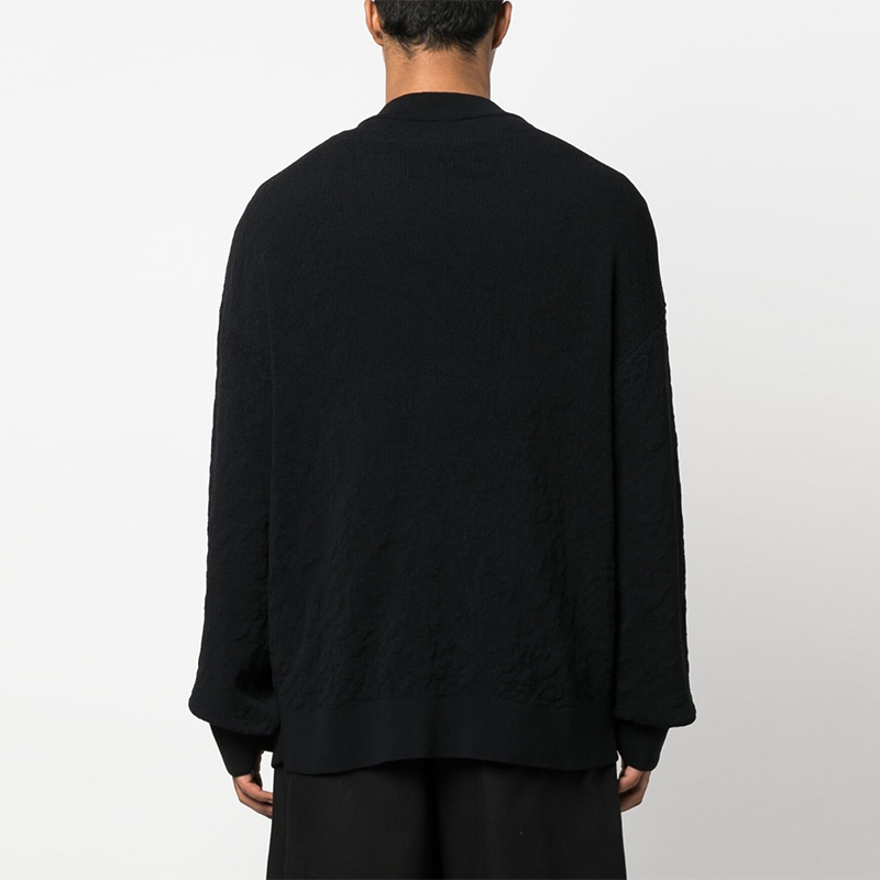 Purchase Y-3 Baju Sejuk Lengan Panjang V-Leher Butang Up Solid H63088