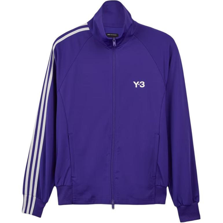 Y-3  Stand Collar Zip-Up Logo Jacket Purple JF0667