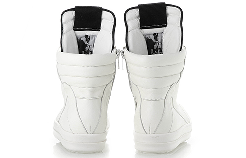 Shop Y-3 adidas Rick Owens "Blanc Hautes à Fermeture Latérale" RU16S3894LP0