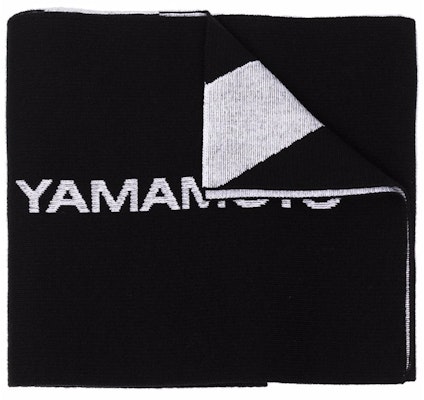 Y-3 Alphabet Embroidered Scarf Unisex Couples Black HA6527BLACK Order Y-3 Alphabet Embroidered Scarf Unisex Couples Black HA6527BLACK