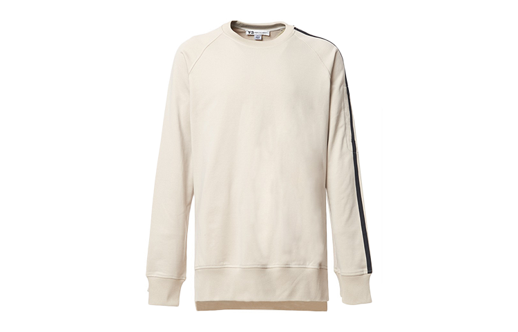 Y-3 Basic Side Stripe Pullover Casual Sweatshirt Men’s Off-White FJ0389